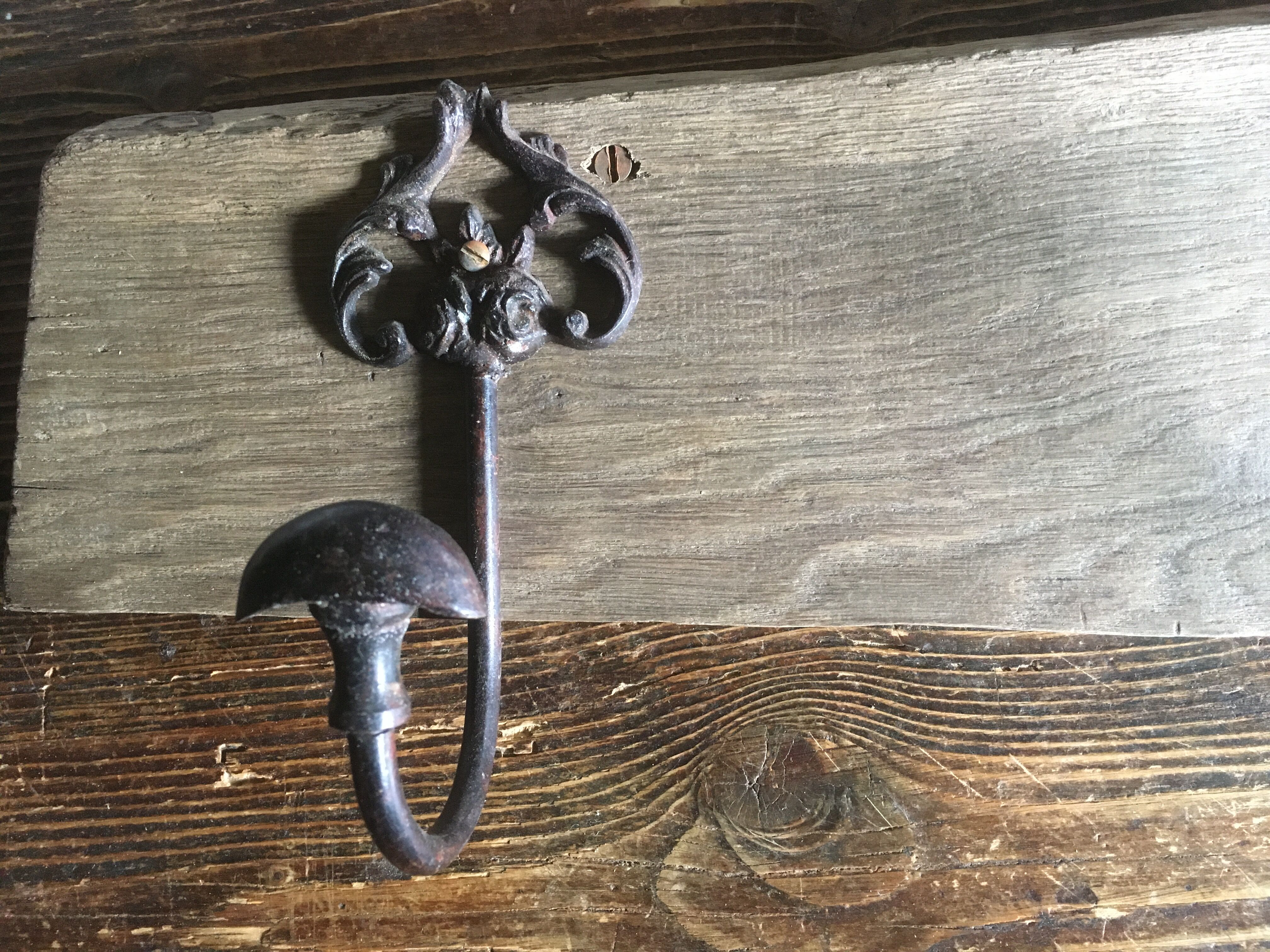 Patère bois & métal