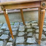 Vintage caned Louis XVI chair in solid gold wood.