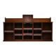 Open dwarf library in walnut, Gothic style Pugin