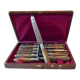 Coffret 12 couteaux anciens acier fondu