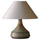 Modern Danish decorative table lamp in stoneware with flared base, Denmark, 1960s.