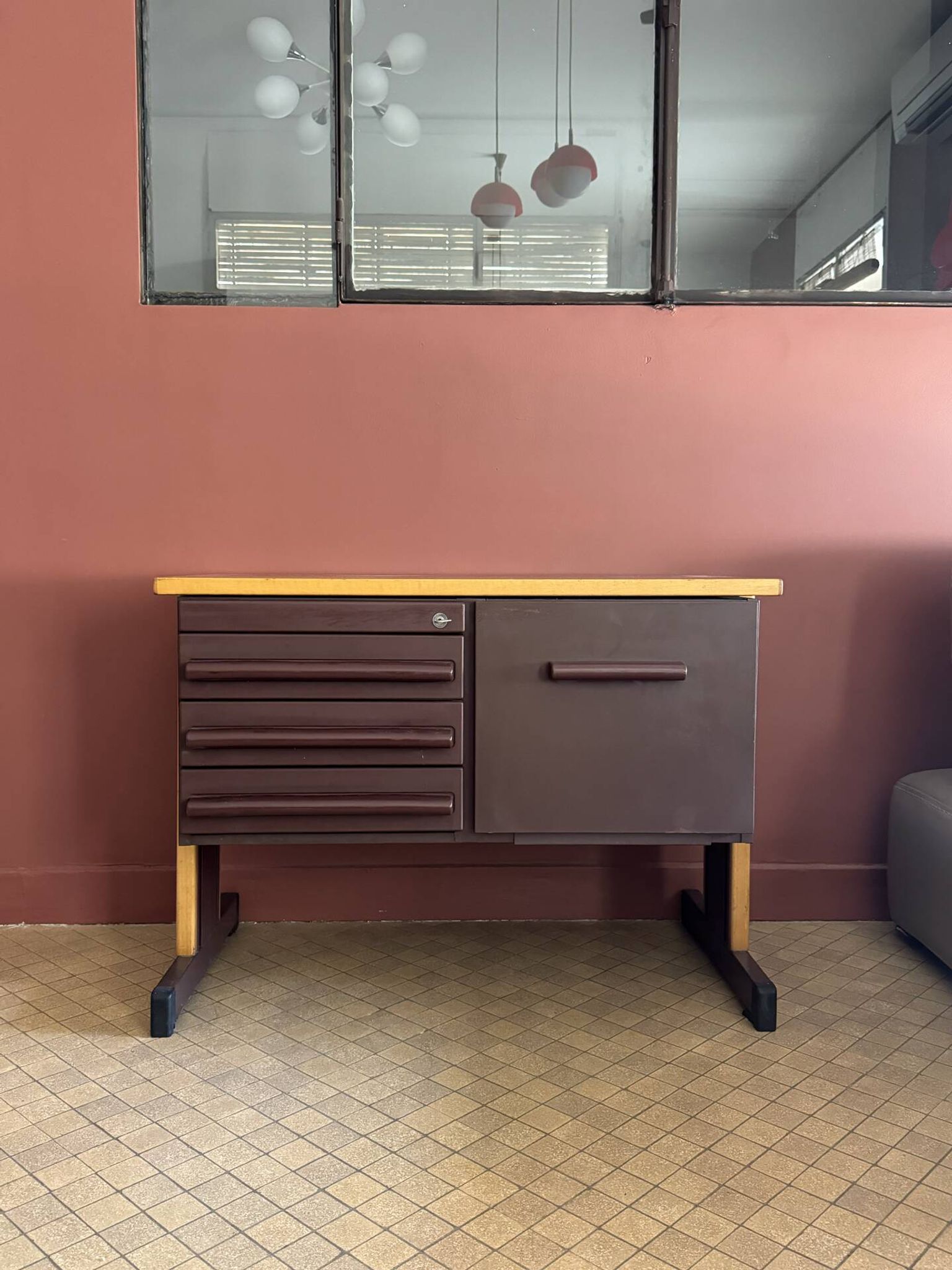 Vintage 1970s metal storage furniture