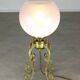 Mid-century Brass and Glass Table Lamp