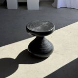 Pawn Black - Stool, side table, end table in solid mango wood.