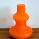 Vintage space age opaline orange pendant light 70s