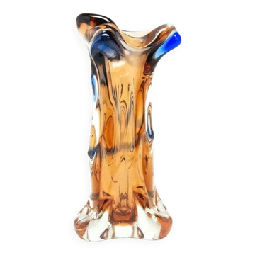 Mid-century modern vase, glass, designed by J. Hospodka, Czechoslovakia, 1960s