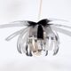 Space age stainless steel pendant light