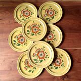 9 k&g luneville french ceramic dinner plates, ø 24.8 cm