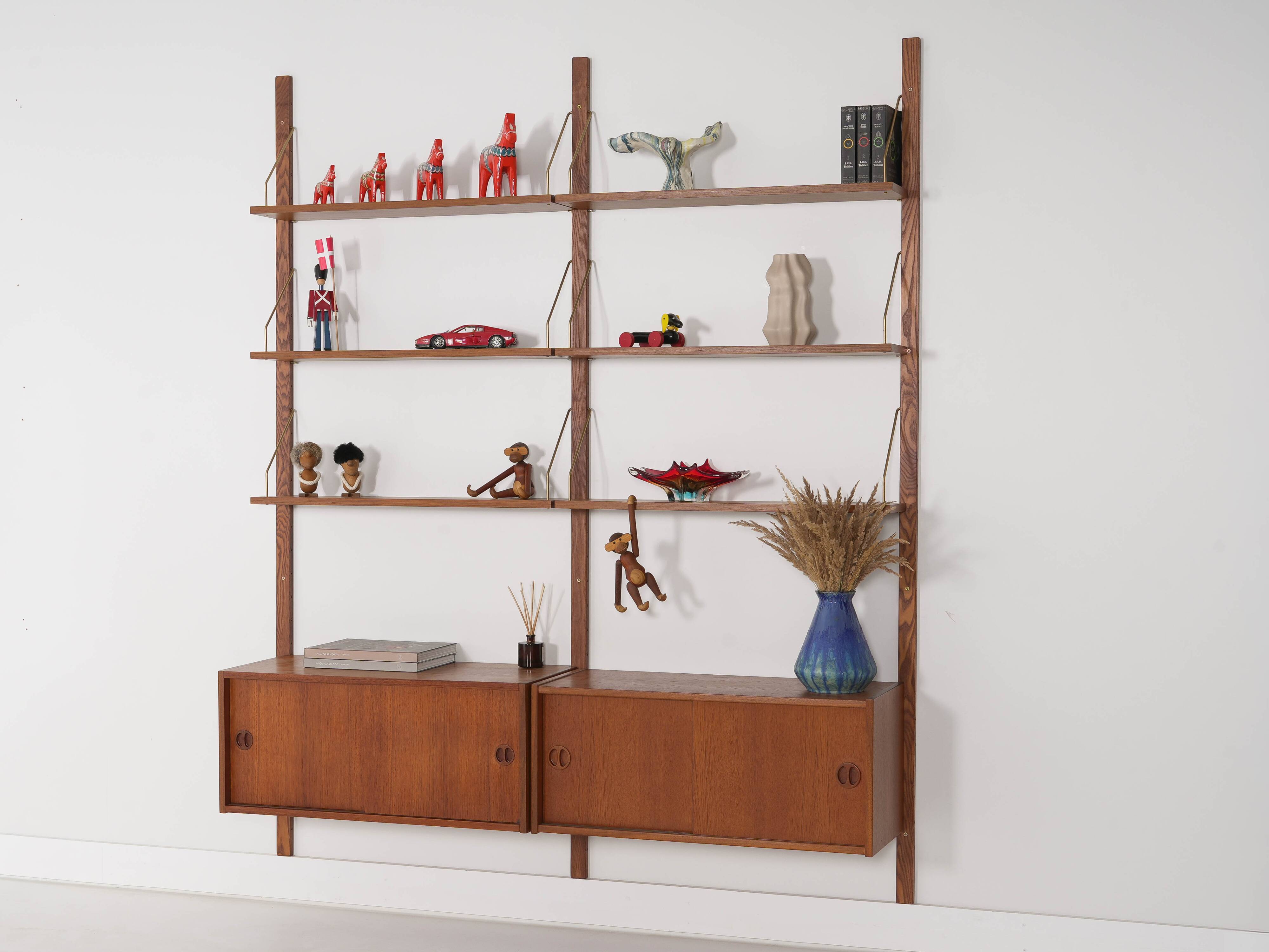 Teak modular shelving unit, Danish design, 1960s, made in Denmark