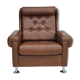 Fauteuil en cuir du milieu du siècle, années 1970