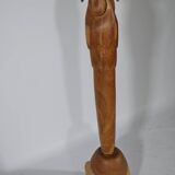 XXL Solid Teak Crane Sculpture - 1960s Design, Mid-Century Art