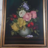Floral painting R. Rosini, very good condition