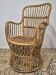 Vintage 1950s Bamboo Rattan Armchair - H85cm