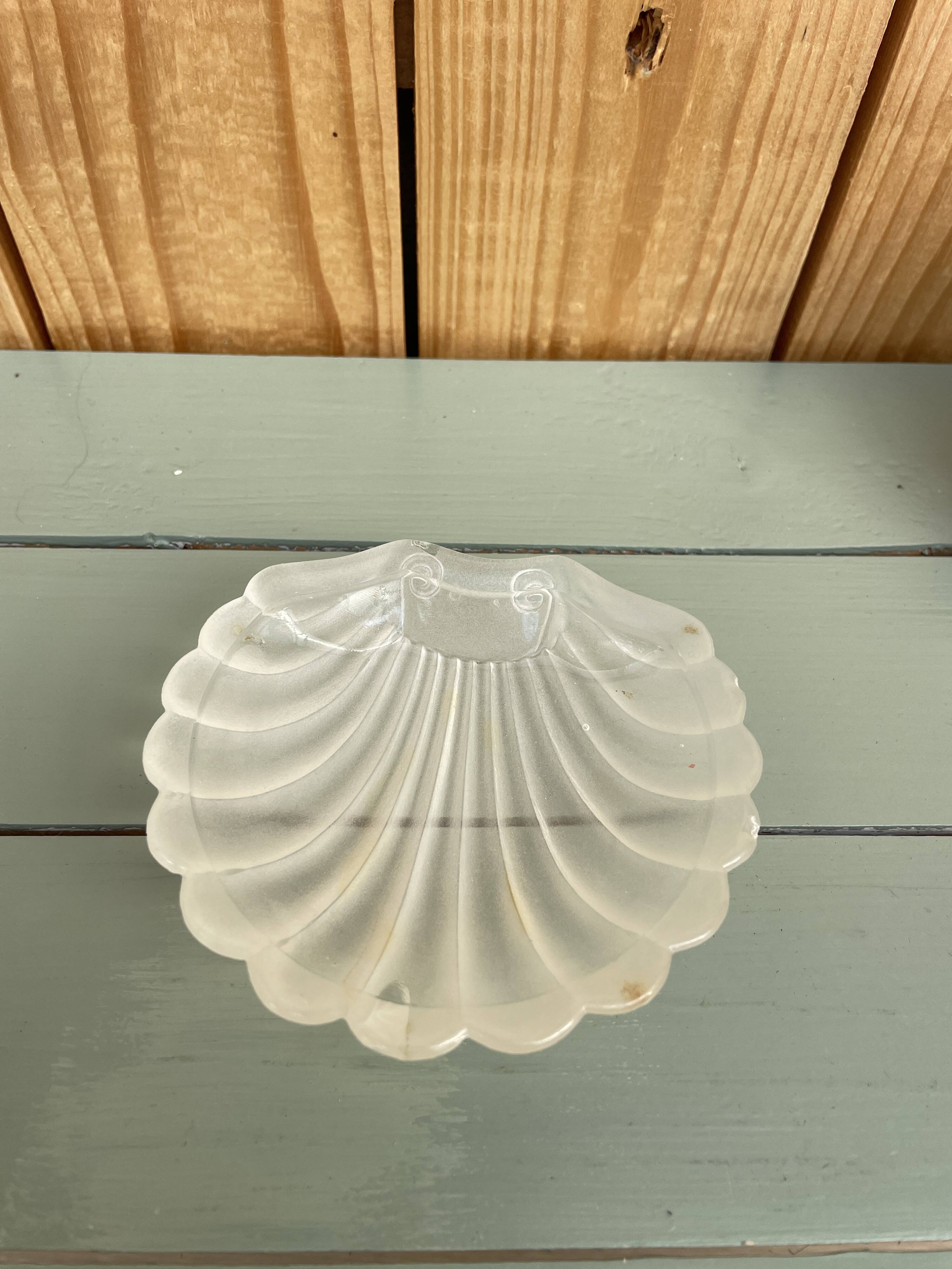 Beurrier vintage coquillage en métal argenté – élégant et original