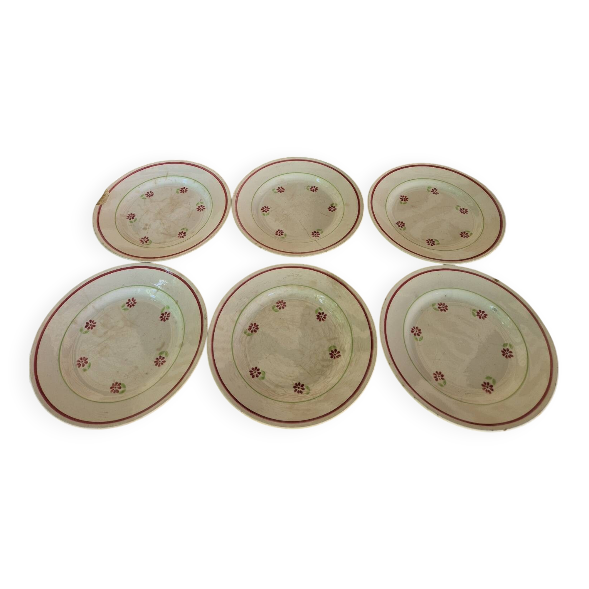 Gien Christiane dessert plates x 6