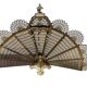Fire screen fireplace fan bronze snake model