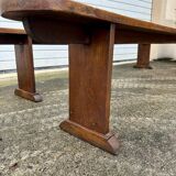 Pair of solid elm benches