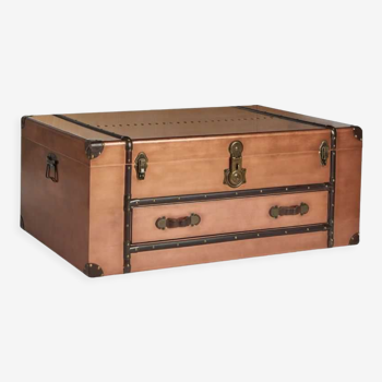 Copper Storage Trunk Coffee Table