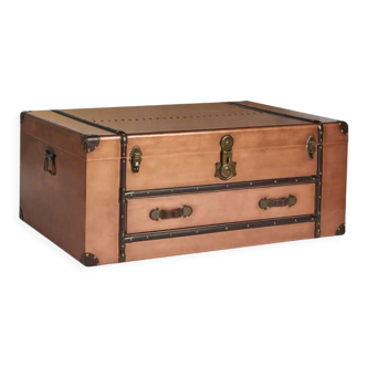 Copper Storage Trunk Coffee Table