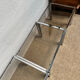Set of 3 vintage nesting tables – Chrome metal & smoked glass