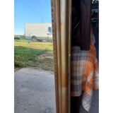 19th century mirror in wood and gilded stucco "scallop shell"