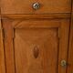 Art Deco Amsterdam School Nightstands oak wood and glass, 1930s Netherlands