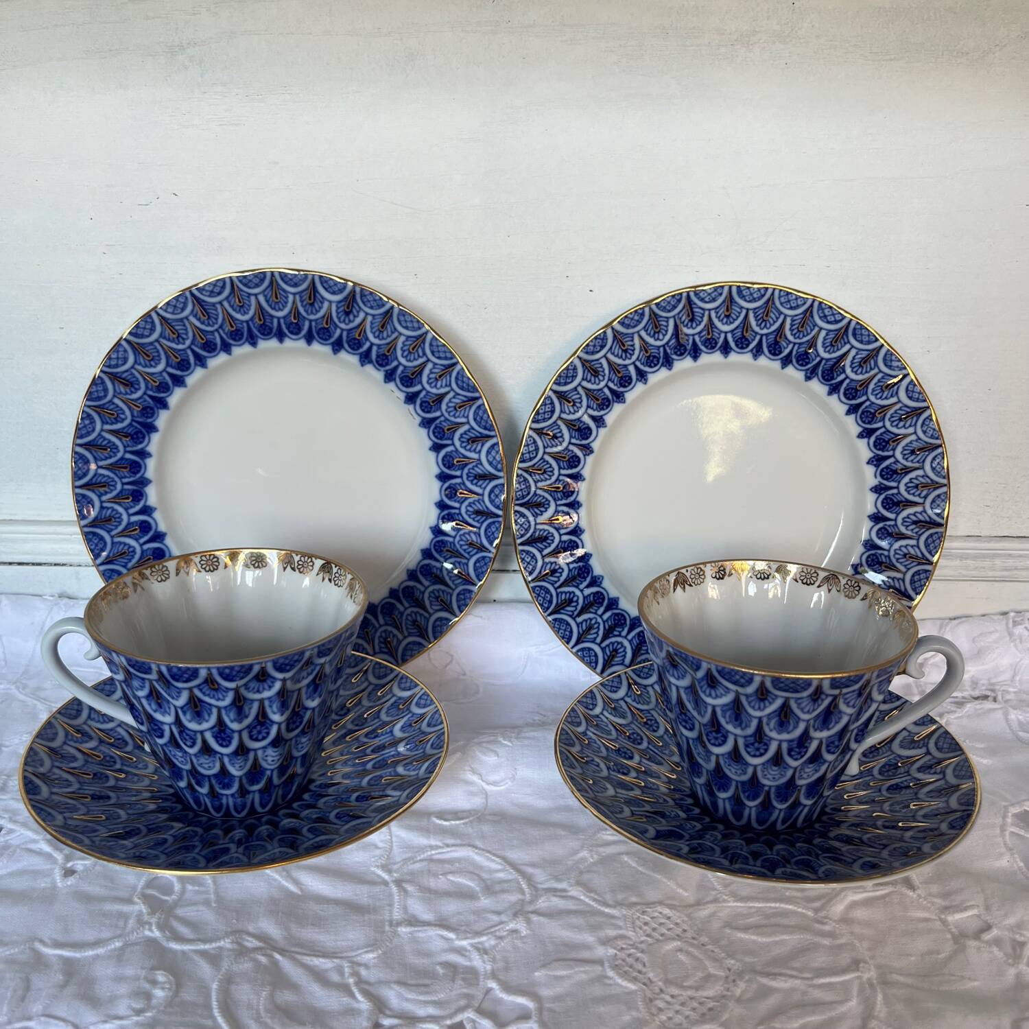 Lomonosov Russian Porcelain Cup Set