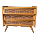 Commode vintage bois et rotin