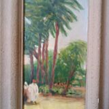 Tableau ancien debut 20eme huile orientaliste sur table