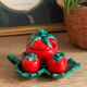 Barbotine set Salt shaker pepper shaker mustard pot