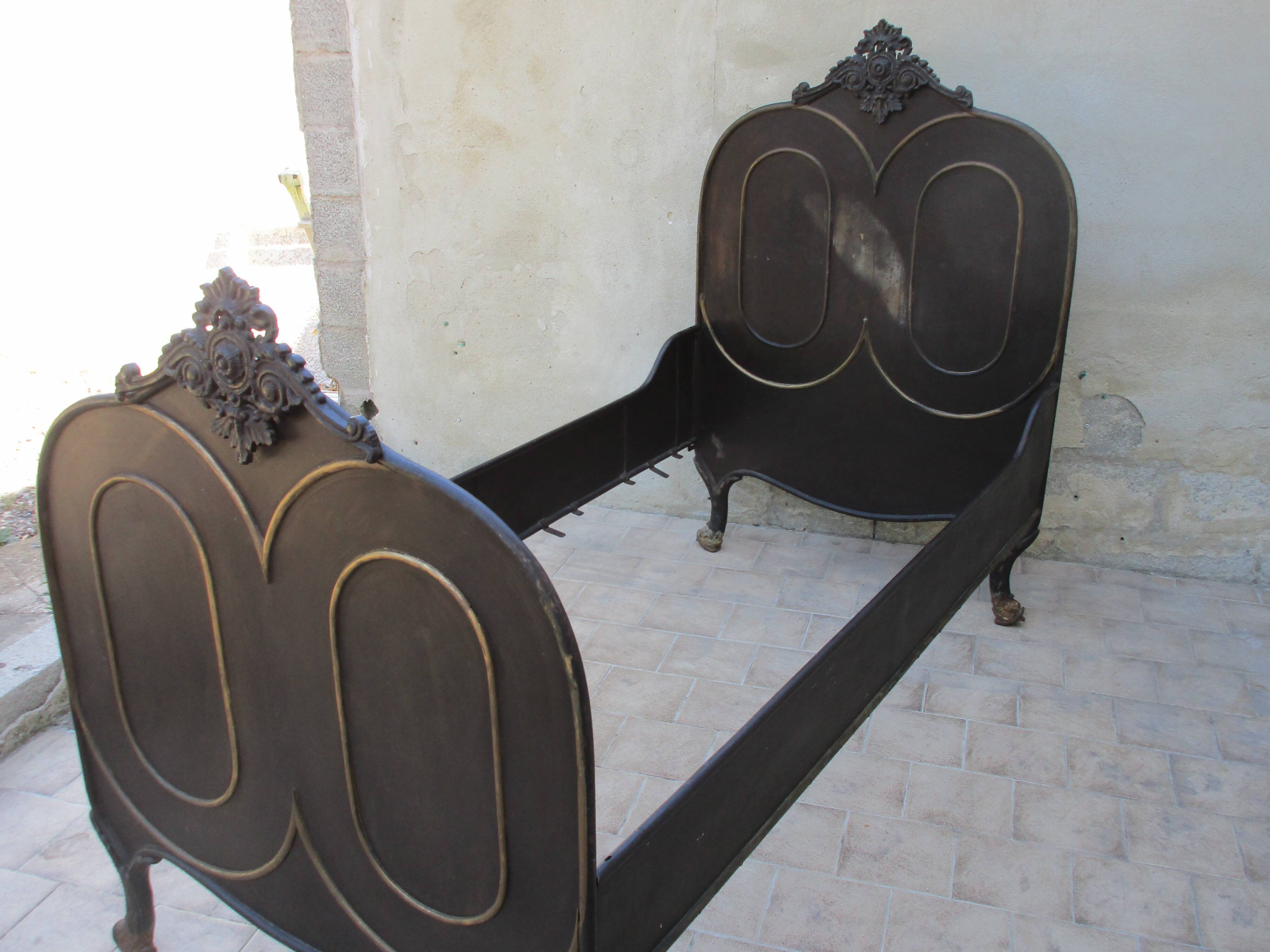 Metal bed Napoleon III style