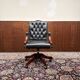 Fauteuil président Chesterfield noir anglais