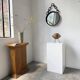 Brutalist mirror with metal chain from the 50s