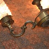 Empire/Art Deco style chandelier with three globes