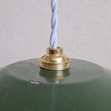 Suspension en tôle émaillée verte