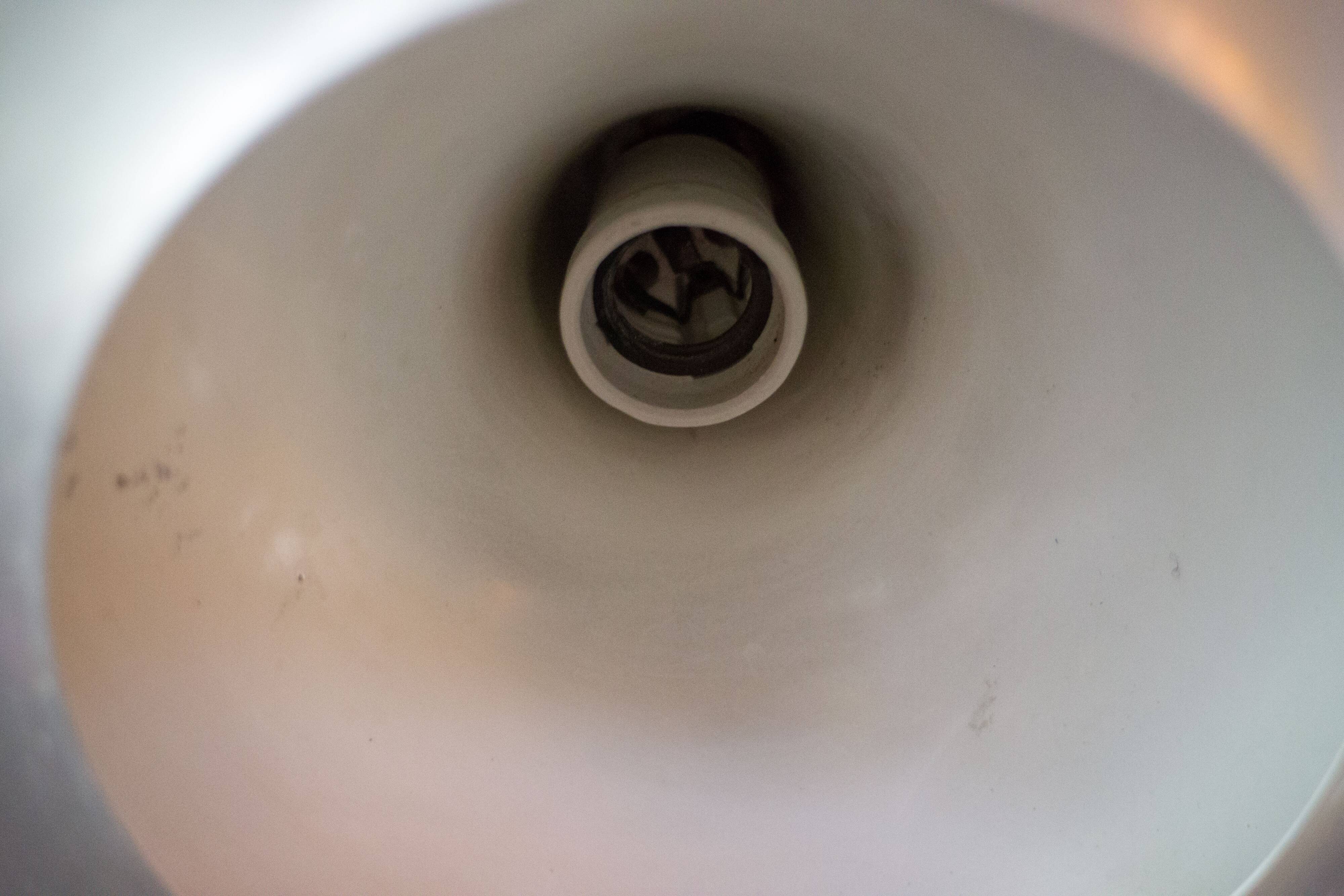 Space Age aluminum suspension, saucer suspension, vintage ceiling lamp, ceiling lamp