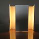 Series of 3 aluminum wall lamps, modernist, minimalist 70s