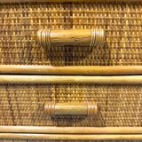 Rattan chest of drawers bedside table 1980’s