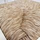 Set of 6 Vintage White Wooden Stool 1970s Boho Thatched Seat