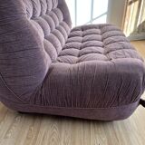 Canapé chauffeuse velours vintage