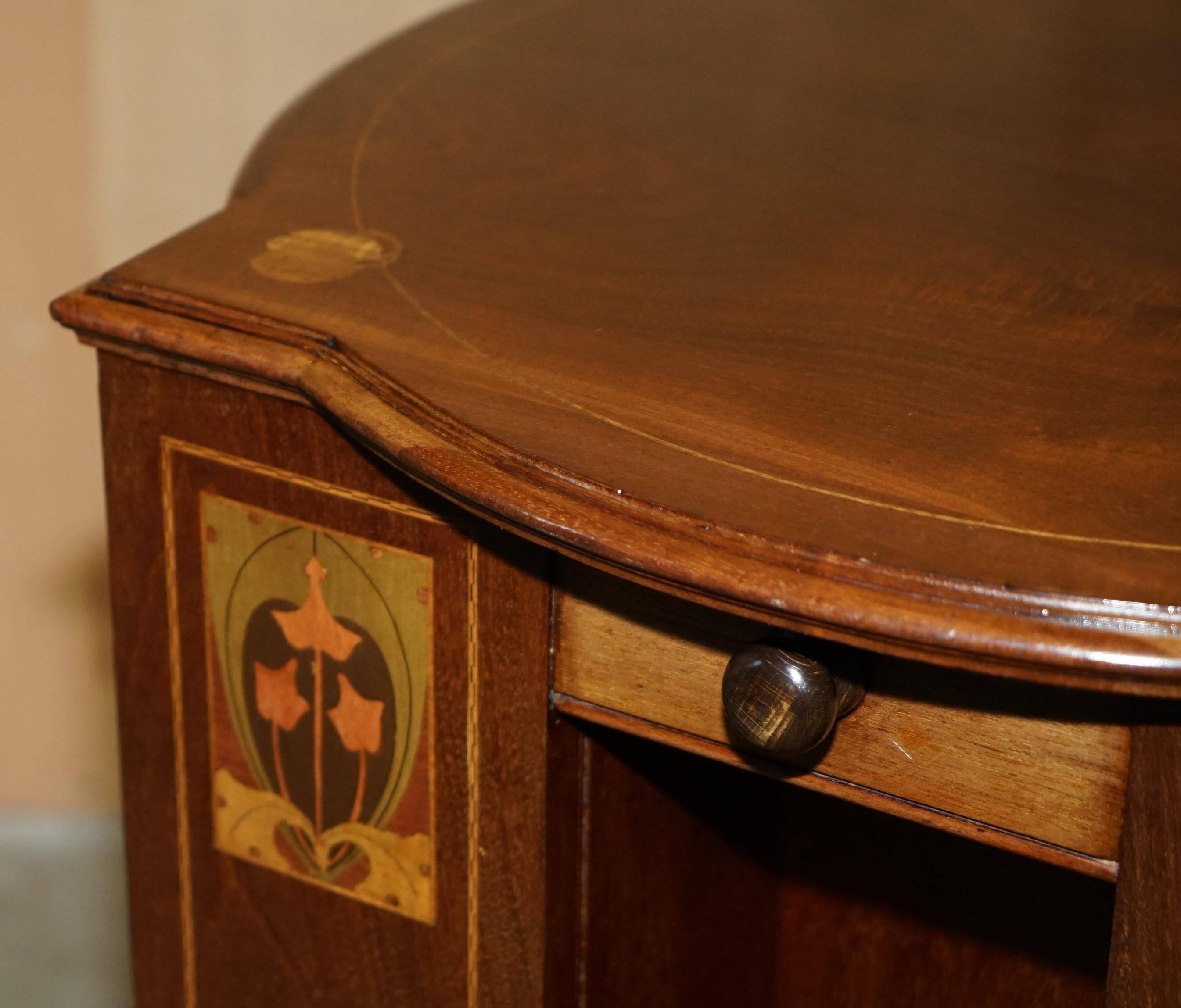 Art Nouveau Antique Rotating Library Table Liberty Style