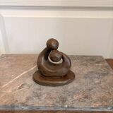 Ceramic Sculpture Pottery Nativity Man Woman Couple Abstract Modern Fa