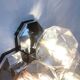 Lampe murale ou de plafond vintage allemande chrome et verre space age par Motoko Ishii pour Staff