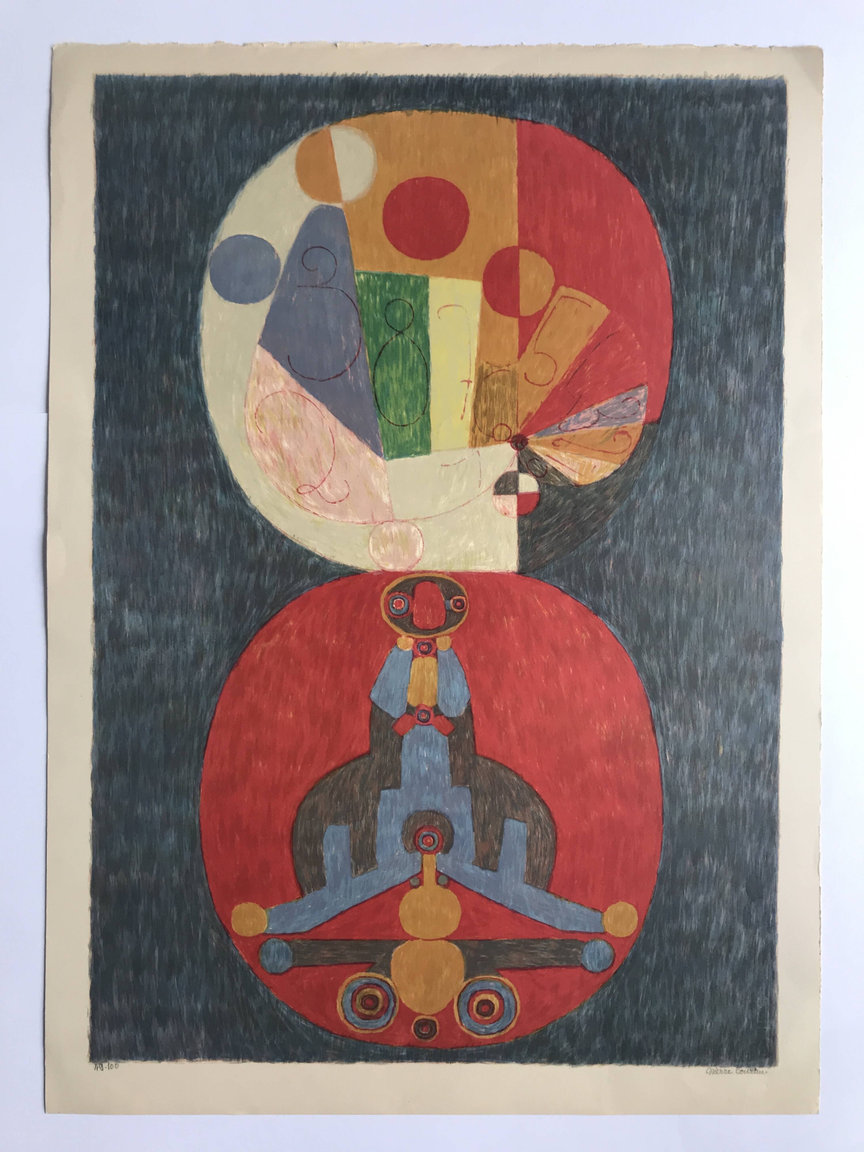 Pierre courtin, from life to love, 1971. lithograph signed in pencil