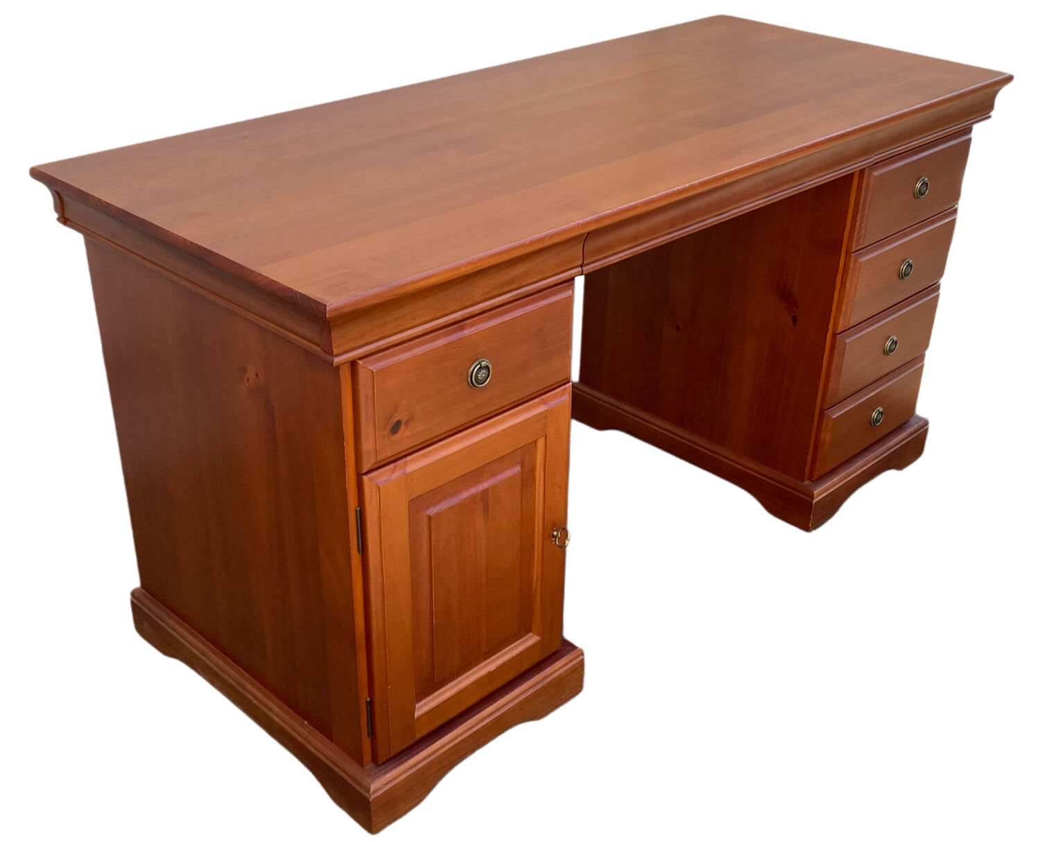 Louis Philippe style pine executive desk