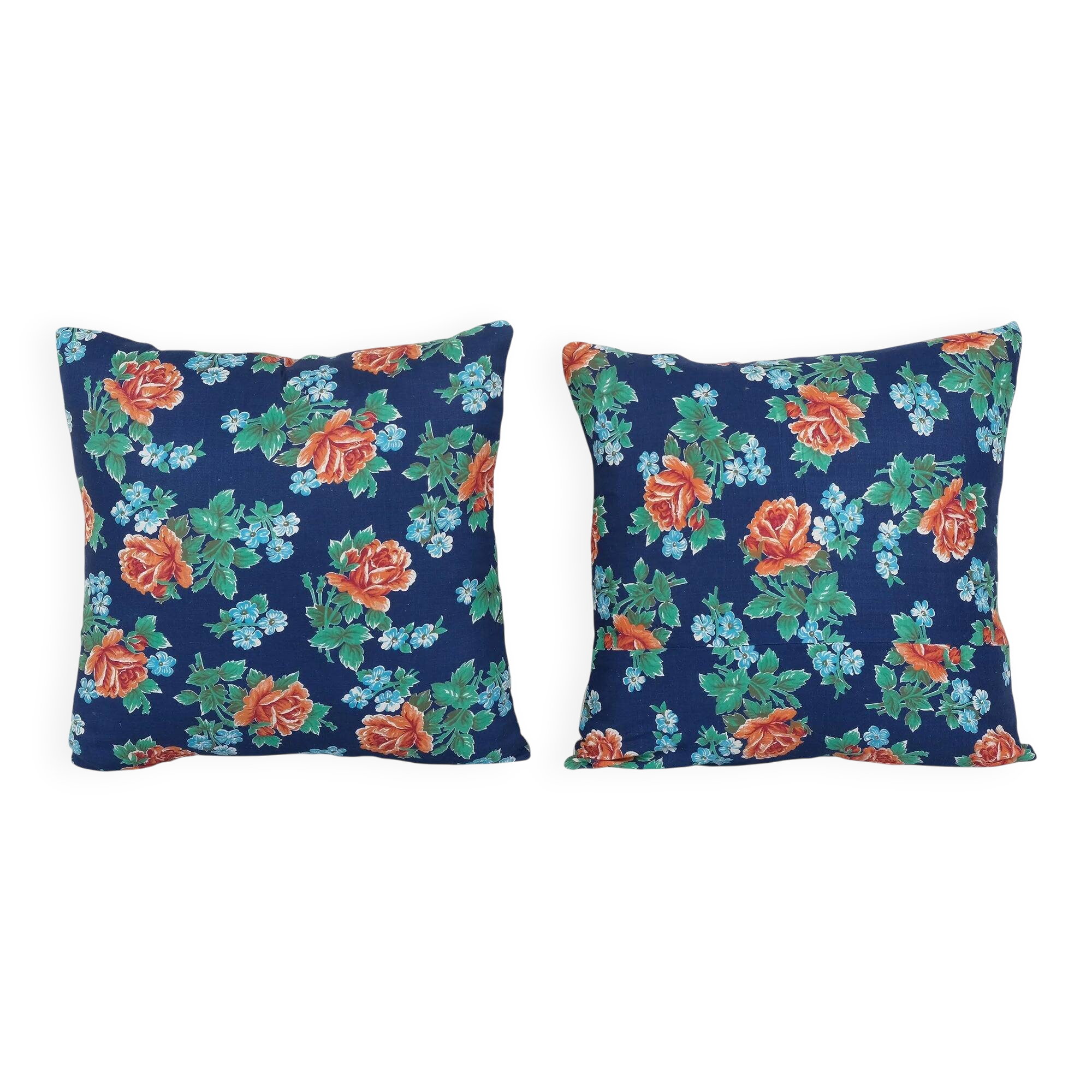 Set of 2 vintage Turkish cushion covers 51x51 cm