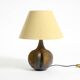Very beautiful 1960s ceramic table lamp with original fabric shade