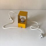 Vintage yellow metal modernist lamp or applique 60