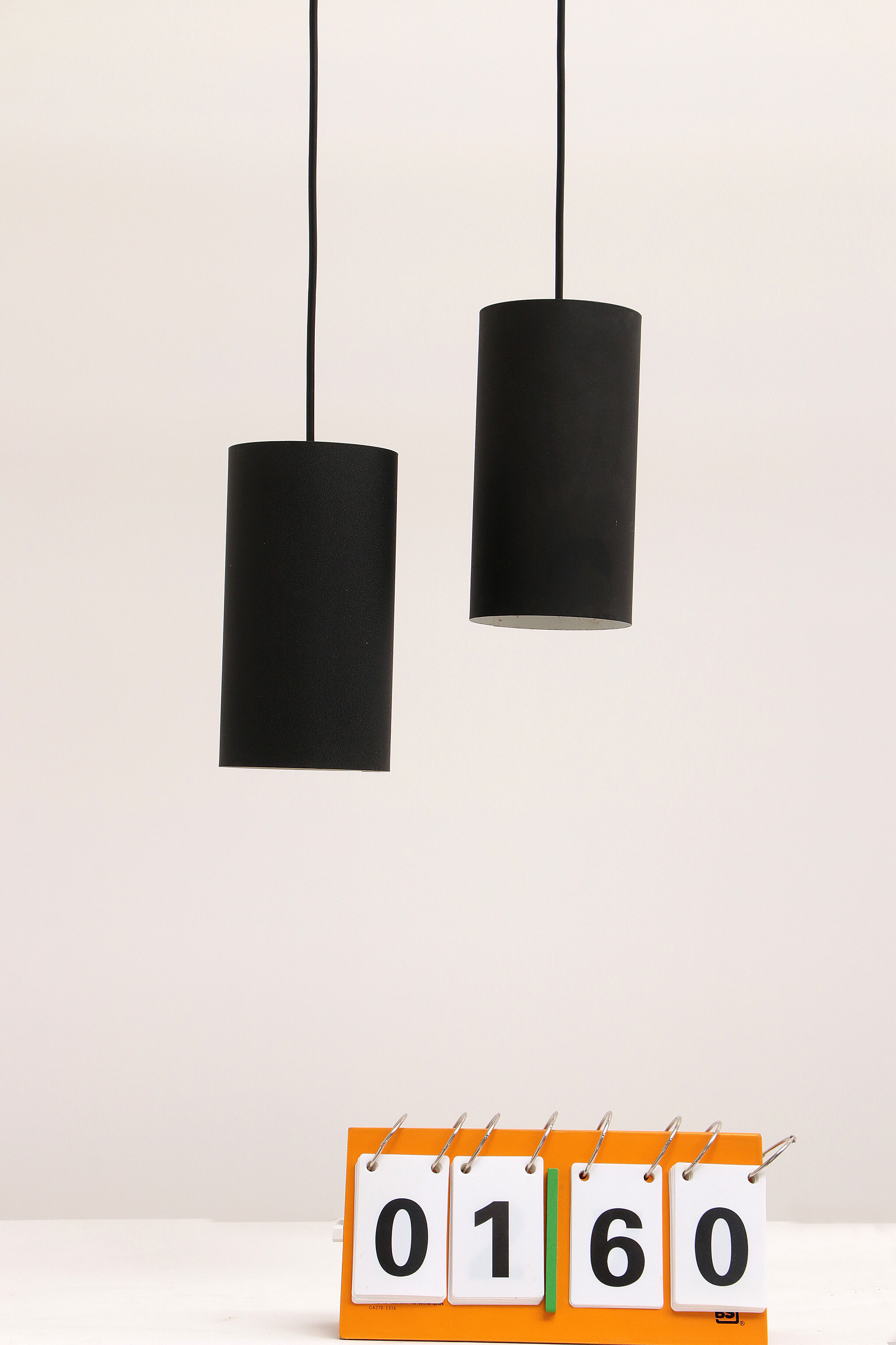 Set of 2 hanging lamps philips model nt 48 design by argenta, 1960
