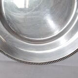 Round table service table tray Silver metal punch WMF